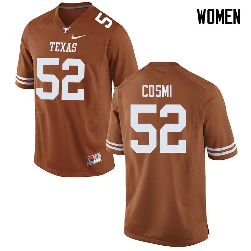 Women #52 Samuel Cosmi Texas Longhorns College Football Jerseys Sale-Orange